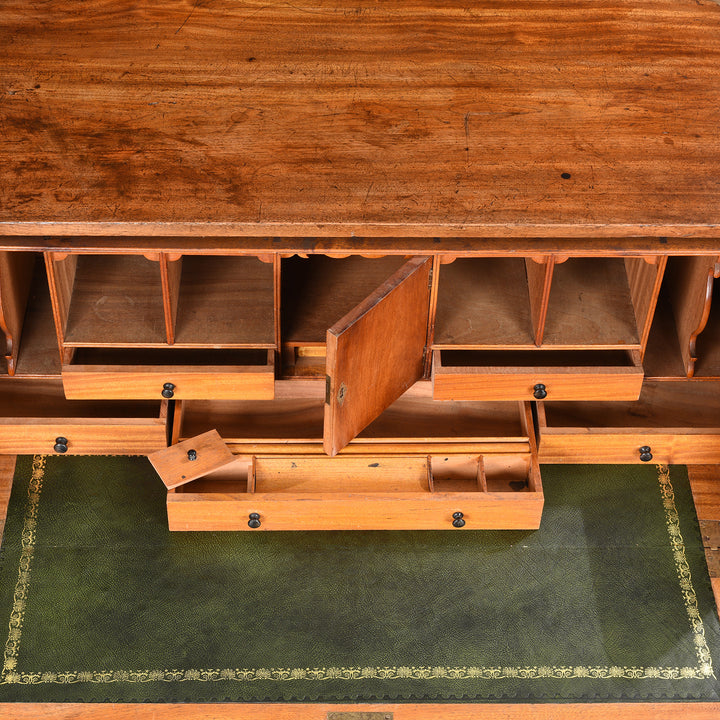 Green Leather Detail from a Chinese Export Secretaire Campaign Chest - Late 19thC