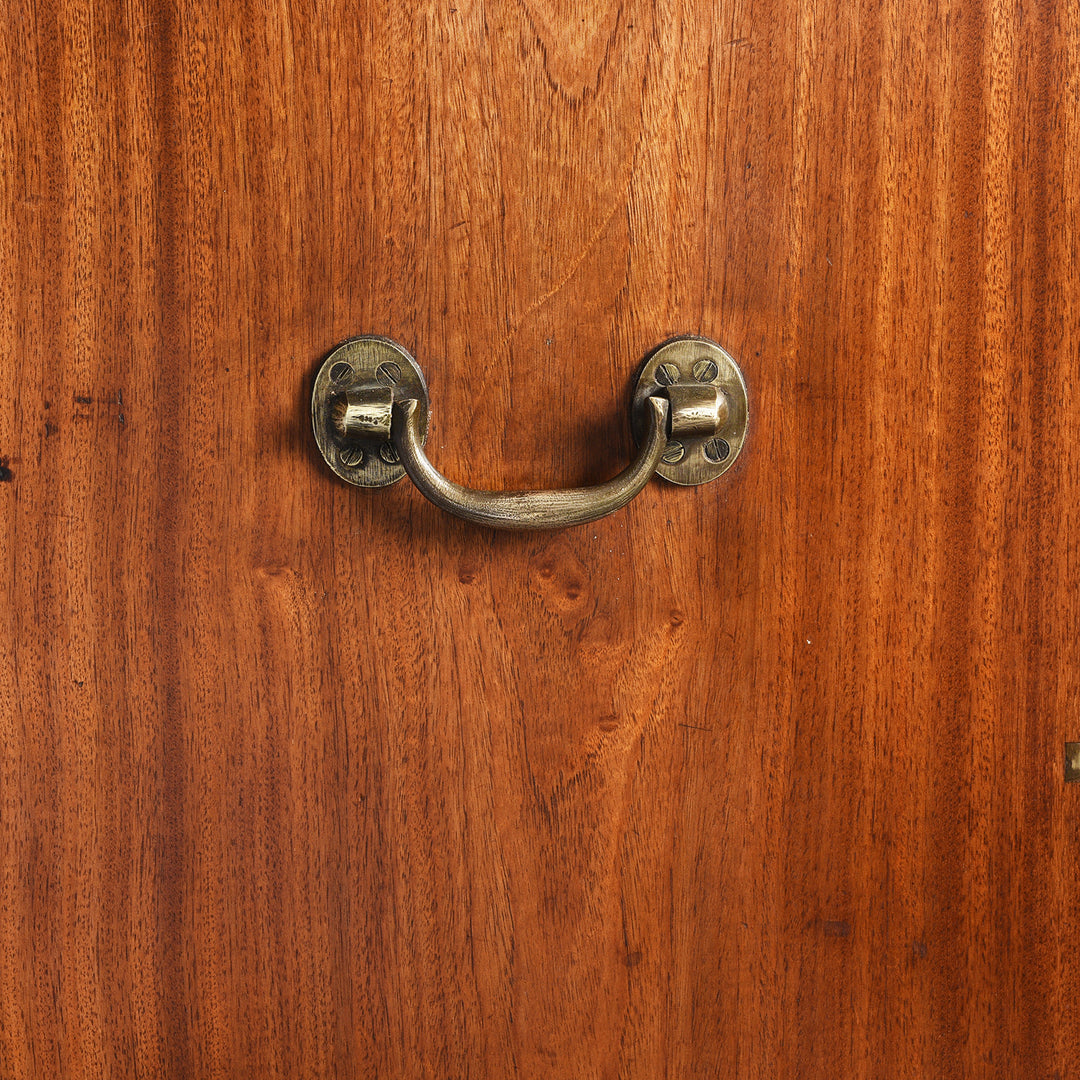 Brass handle detail from an antique Chinese Export Secretaire Campaign Chest - Late 19thC