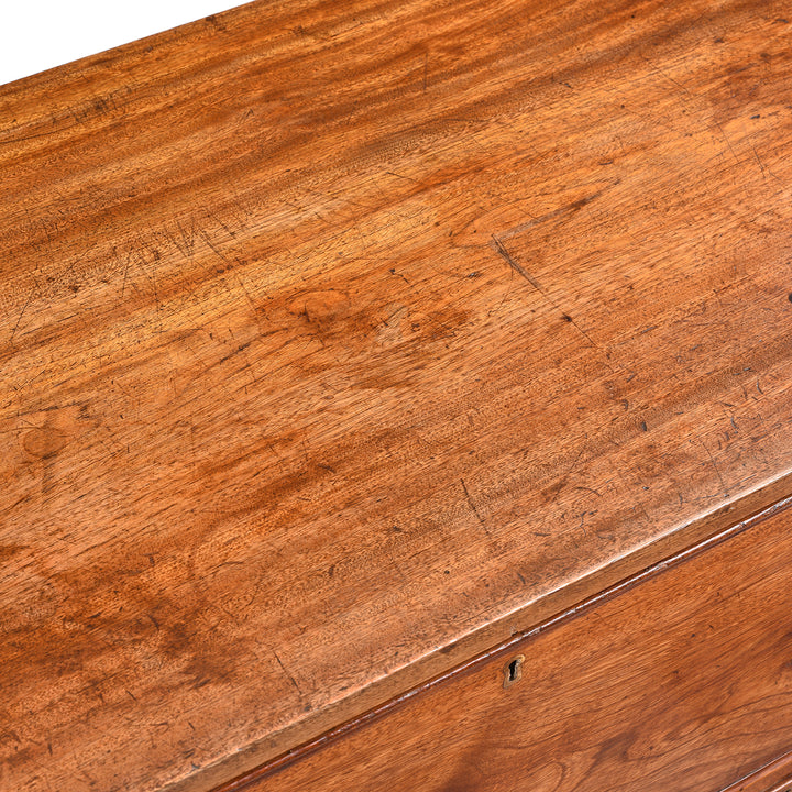 Top detail from an antique Chinese Export Secretaire Campaign Chest - Late 19thC