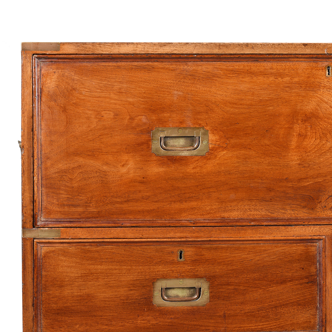 Camphor drawer detail from an antique Chinese Export Secretaire Campaign Chest - Late 19thC