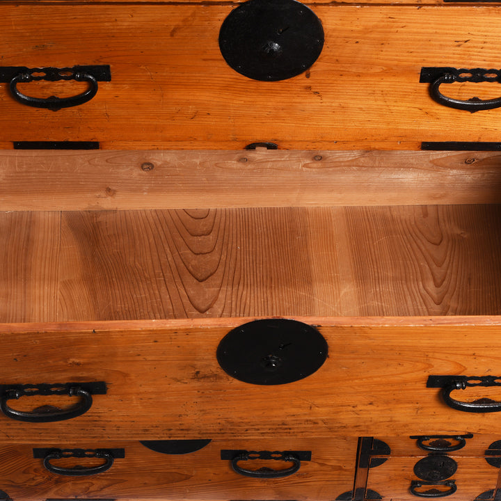 Drawer Interior Of Japanese Isho Dansu - From Tokyo - Late Meiji Period | Indigo Antiques