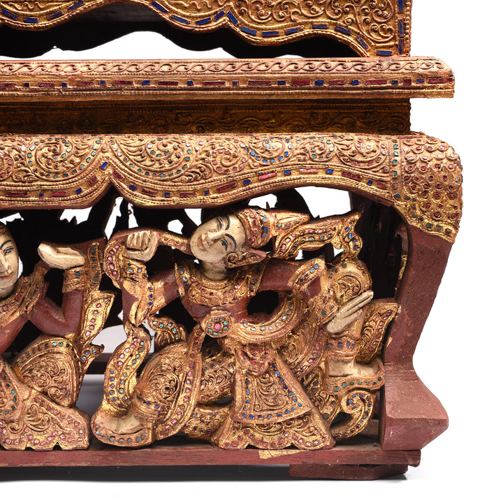 Gilt Wooden Burmese Manuscript Box - Mid 20th Century