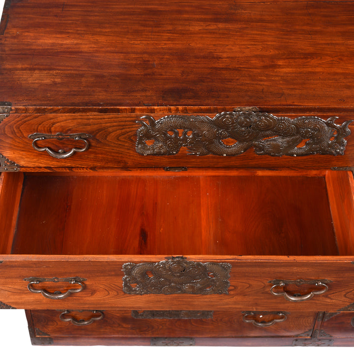 Drawer Interior From Antique Isho Dansu from Sendai Province - Early 20thC | Indigo Antiques