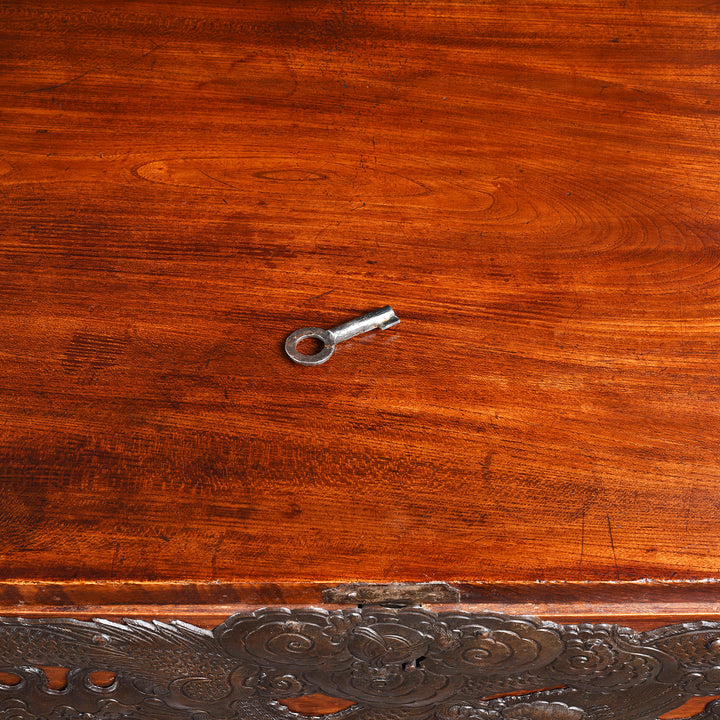 Key And Surface Detail From Antique Isho Dansu from Sendai Province - Early 20thC | Indigo Antiques