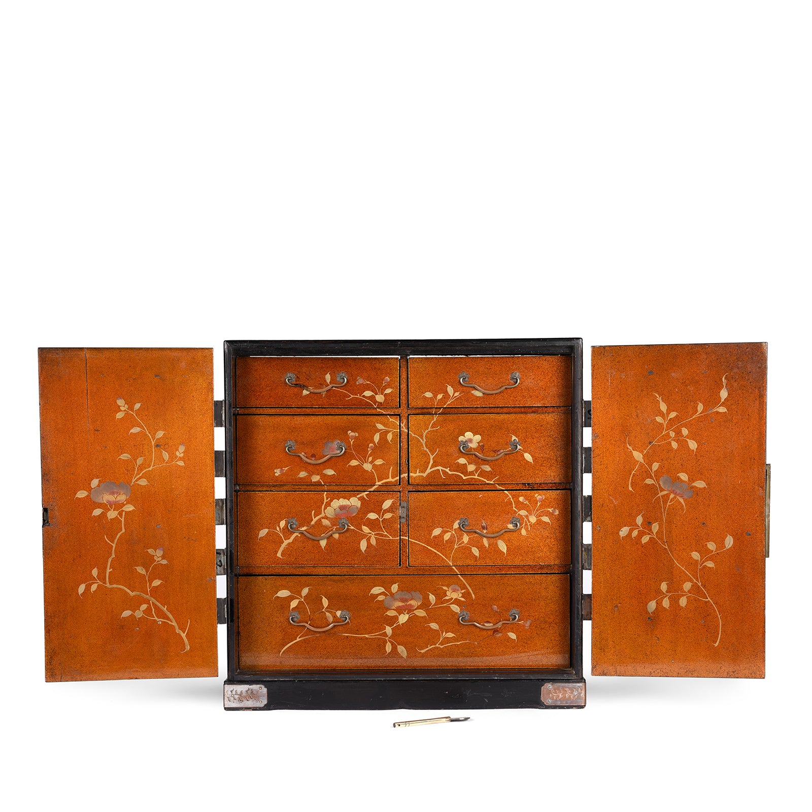 Antique apanese Lacquered Kodansu Table Cabinet - Meiji Period | Indigo Antiques