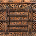 Chip Carved Indian 'Manjus' Dowry Chest From Rajasthan - 19thC