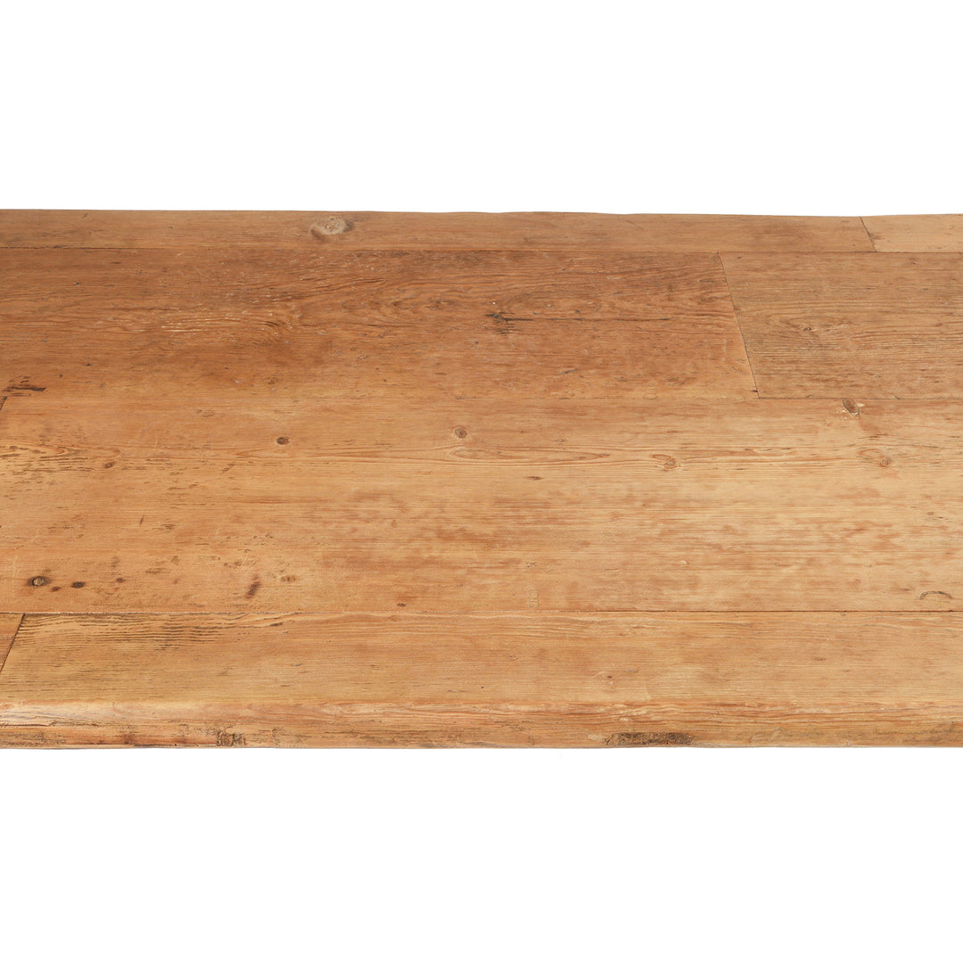Surface Detail From Trestle Dining Table Made From Old Elm | Indigo Antiques
