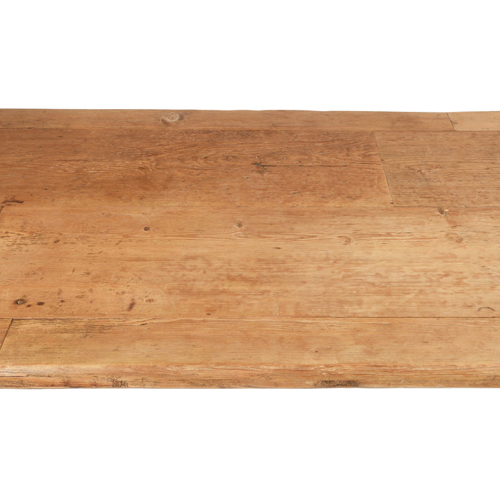 Surface Detail From Trestle Dining Table Made From Old Elm | Indigo Antiques