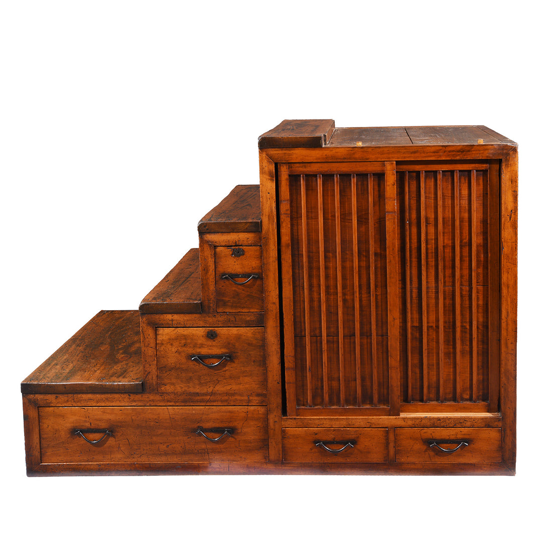 Deconstructed View Of Japanese Keyaki Bo Dansu Cabinet - Meiji Period | Indigo Antiques