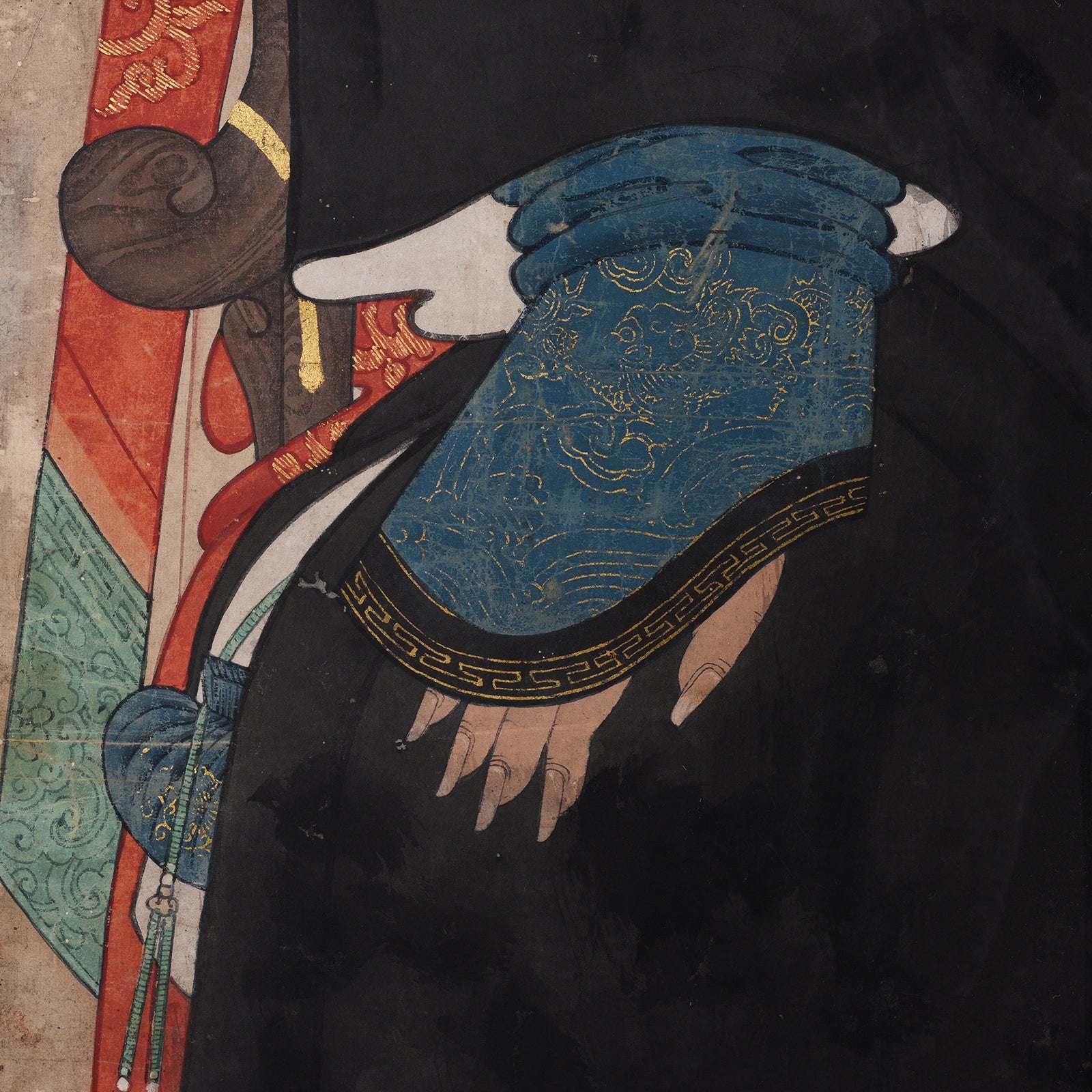 Framed Chinese Ancestor Painting - 19thC
