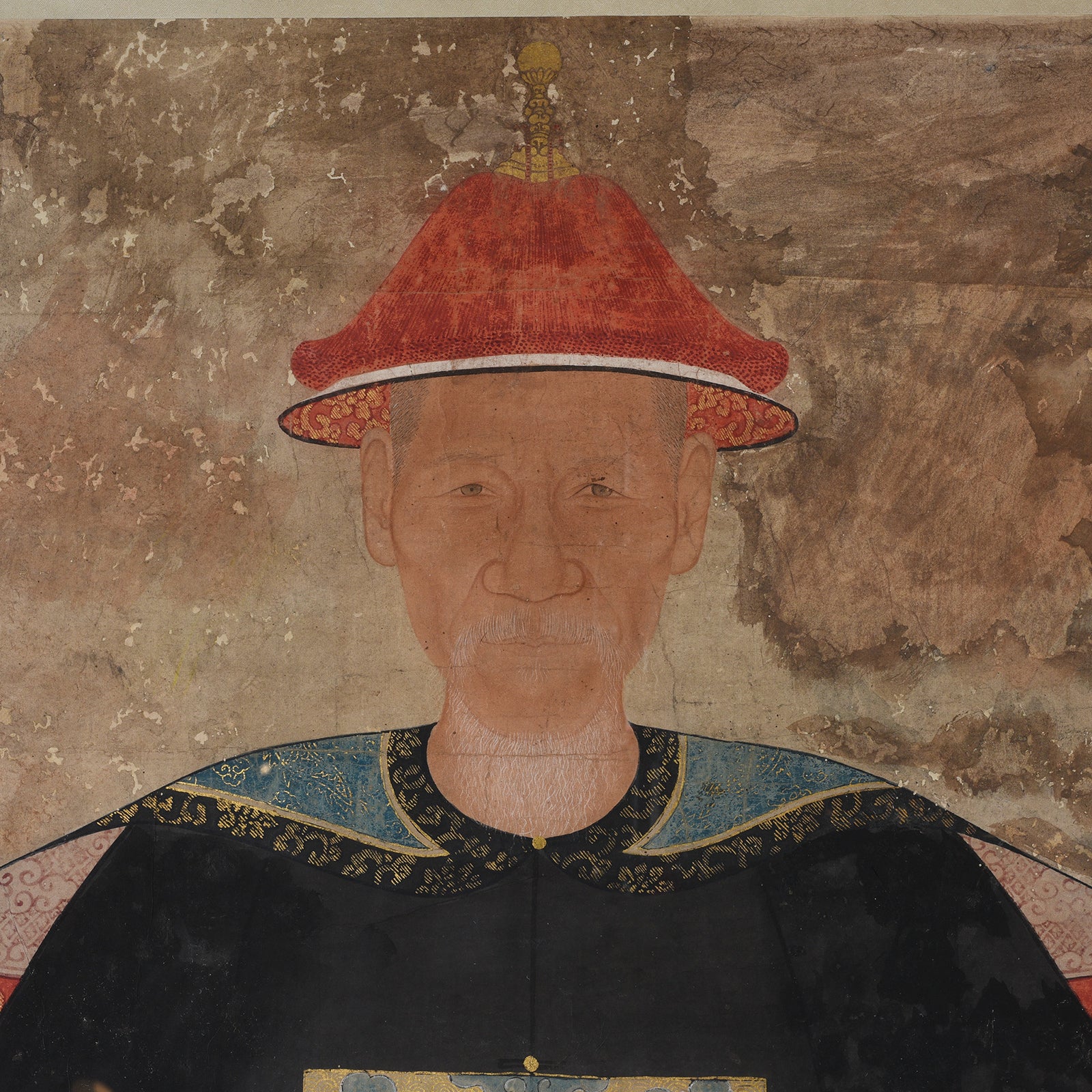 Framed Chinese Ancestor Painting - 19thC
