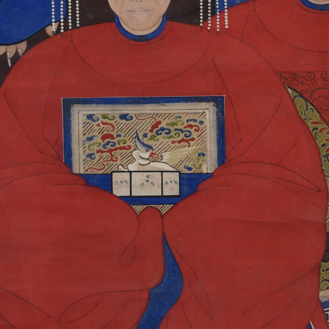 Rank Badge Detail From Antique Ancestor Painting - Watercolour on Paper - 19th Century | Indigo Antiques