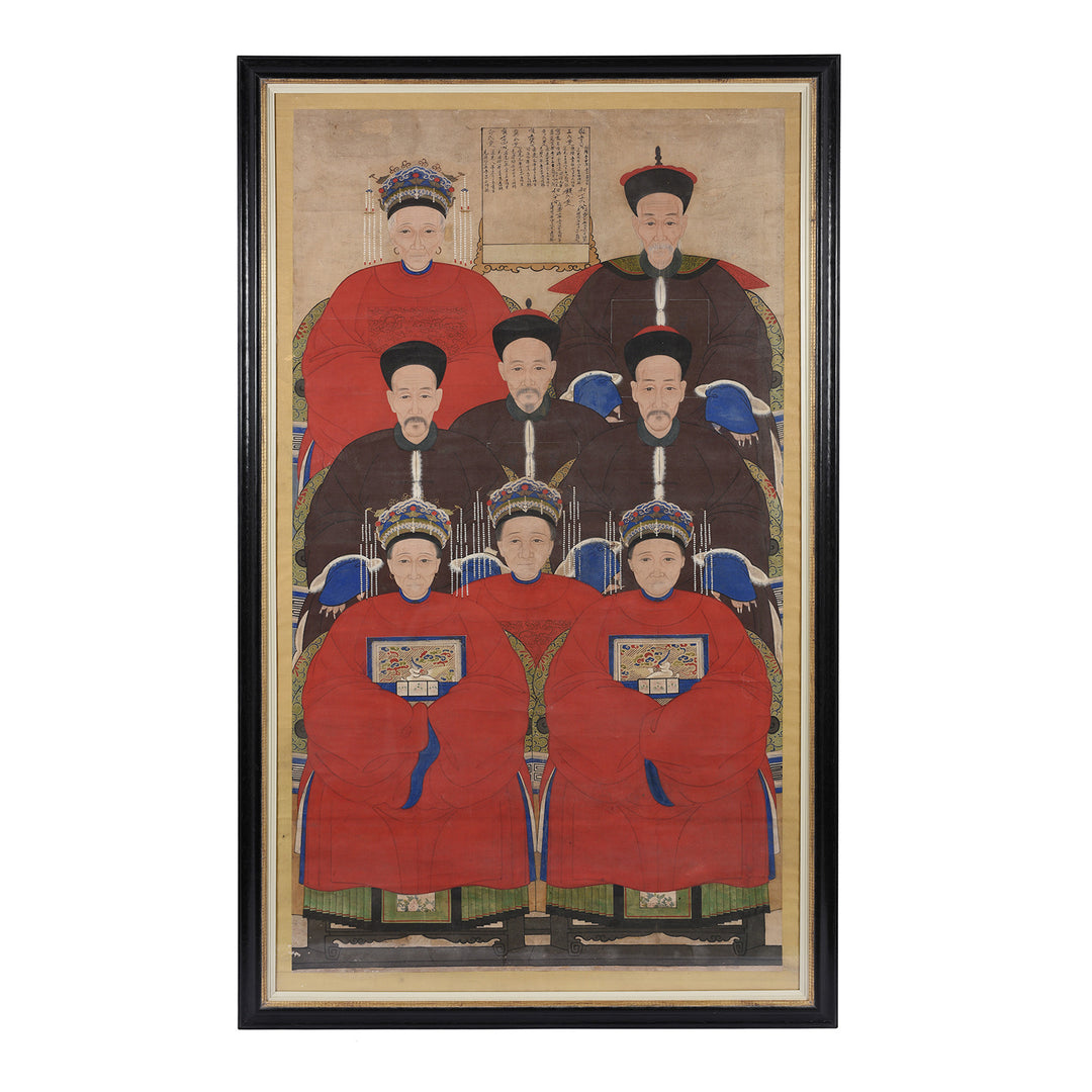 Antique Ancestor Painting - Watercolour on Paper - 19th Century | Indigo Antiques