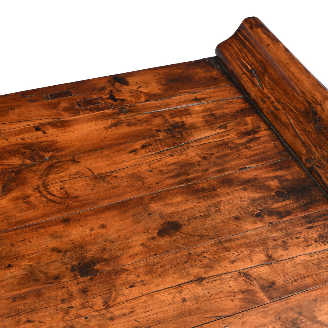 Surface Top Detail From Antique 3 Drawer Chinese Cypress Wood Sideboard From Hebei - 19thC | Indigo Antiques