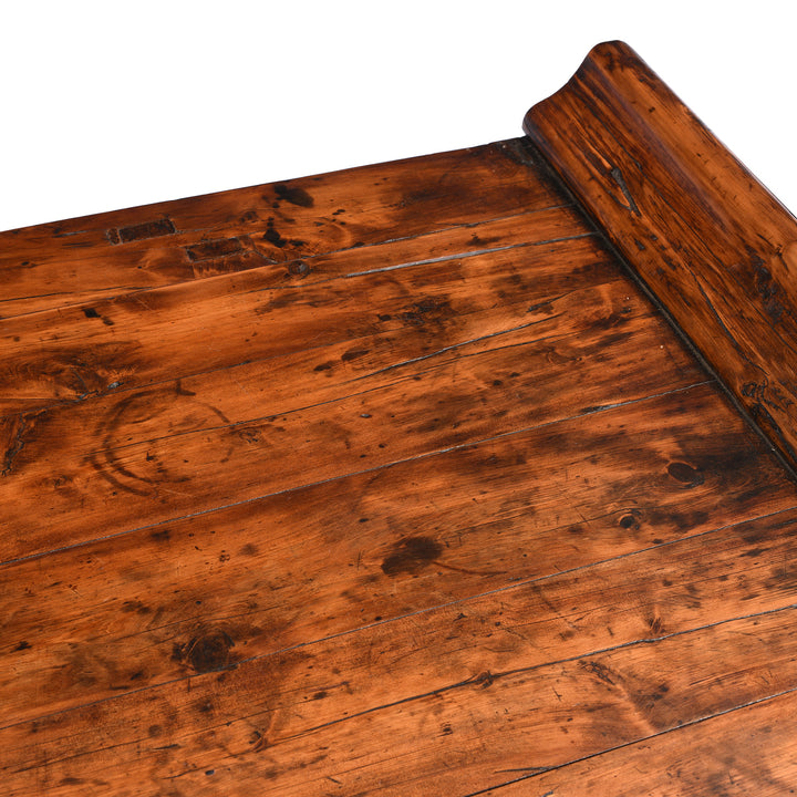 Surface Top Detail From Antique 3 Drawer Chinese Cypress Wood Sideboard From Hebei - 19thC | Indigo Antiques