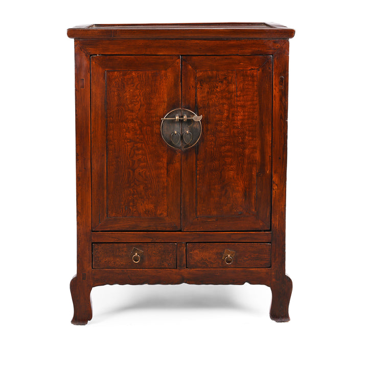 Mulberry Chinese Antique Cabinet From Gansu - 19thC | Indigo Antiques