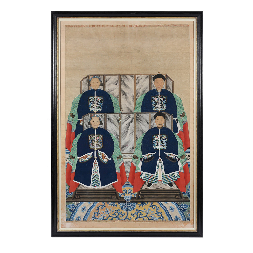 Framed Chinese Ancestor Painting - Early 20th Century