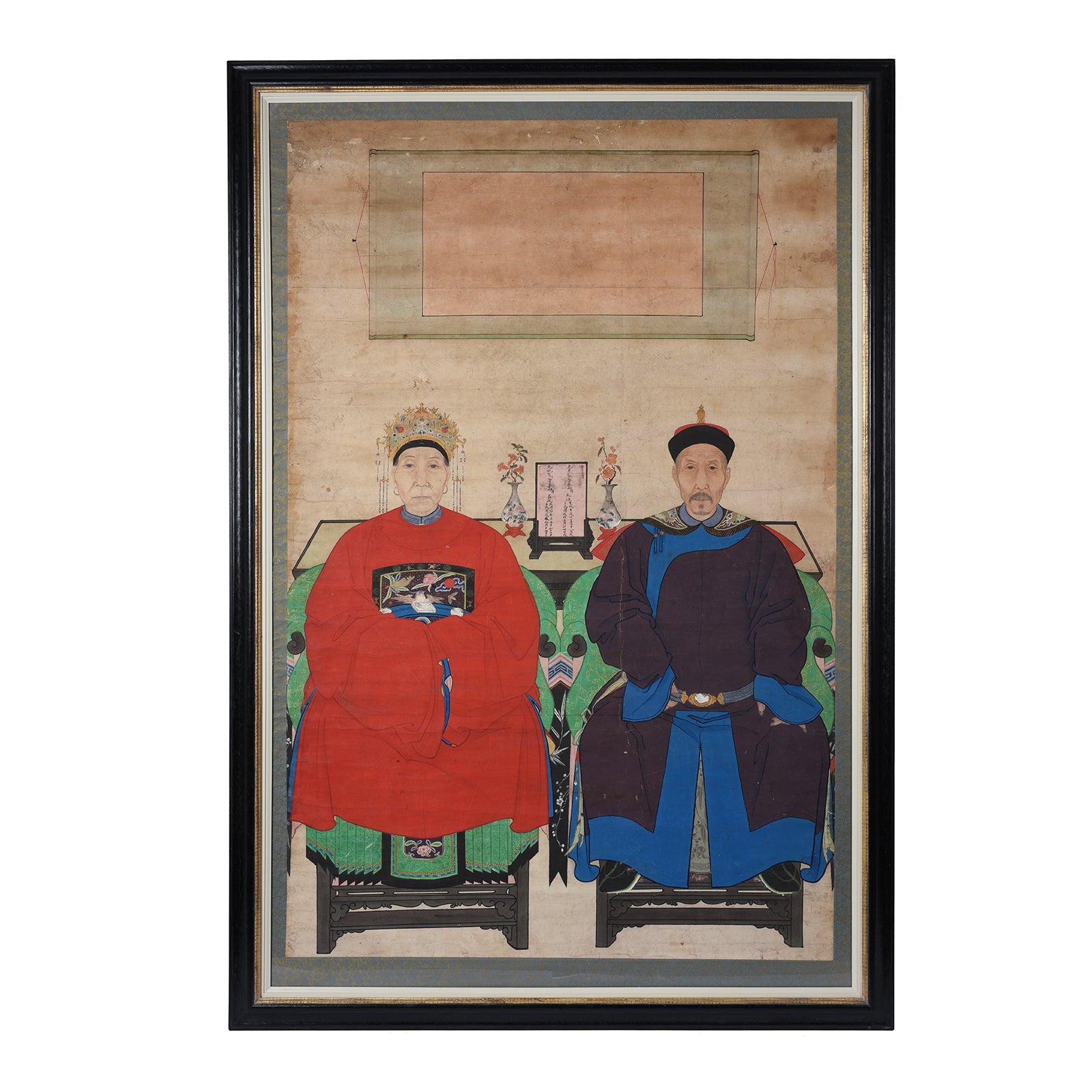 Framed Chinese Ancestor Painting - Ca 1928