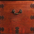 Red Lacquer Camphor Chinese Chest - 18th Century