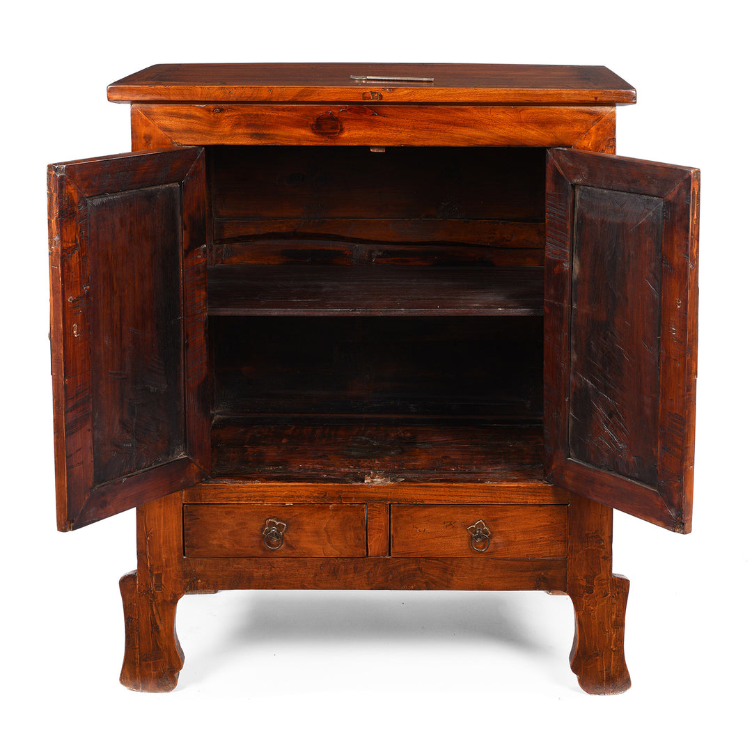 Interior Of Antique Walnut Chinese Gansu Cabinet - 19th Century | Indigo Antiques