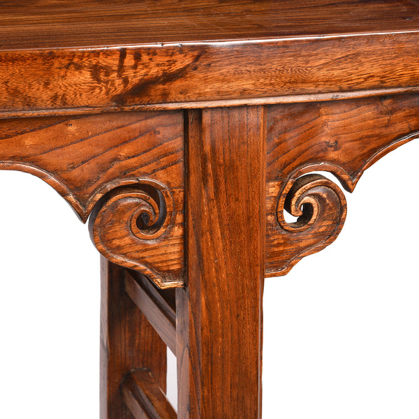 Red Elm Altar Table From Jiangsu - 19th Century
