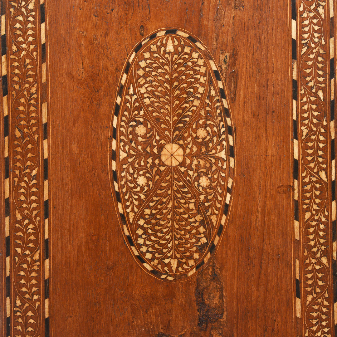 Bone Inlay Detail From Antique Bone Inlay Glazed Cabinet From India - Late 19th Century | Indigo Antiques