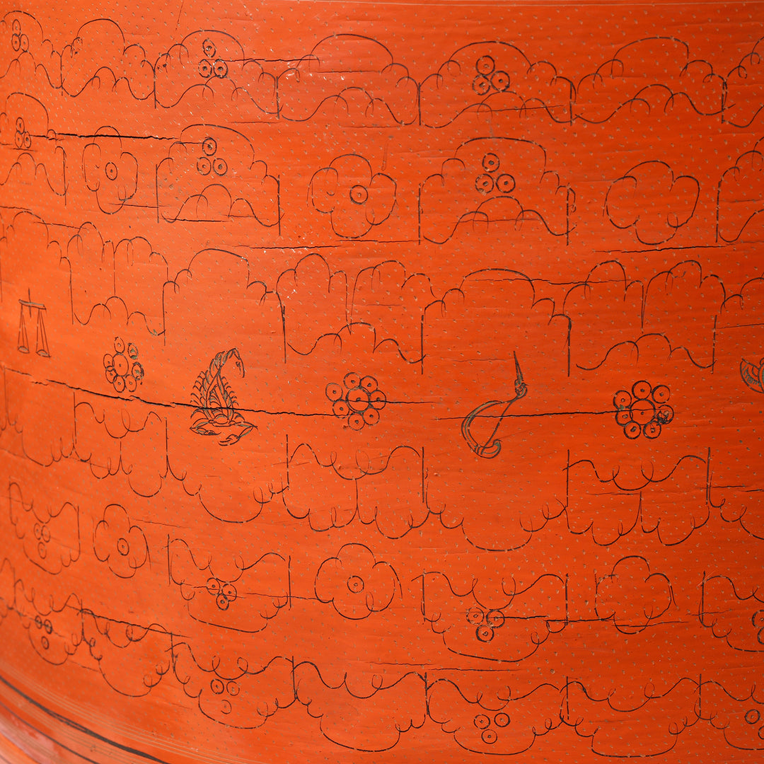 Extra Large Burmese Lacquer Tiffin Box - Ca 1910