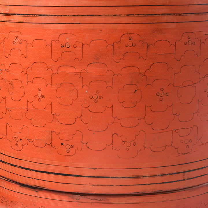 Burmese lacquerware betel box (kun it) kunan kanbyat pattern | Indigo Antiques