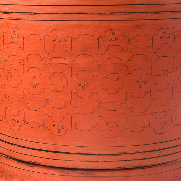 Large Burmese Lacquer Tiffin Box - Ca 1910