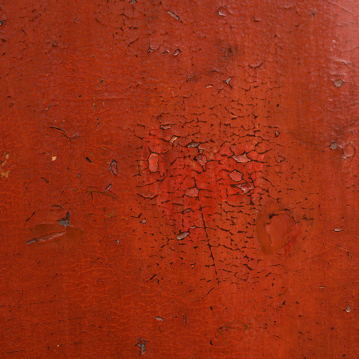 Crackling Effect From Antique Red & Black Lacquer Book Cabinet From Shanxi Province - 19th Century | Indigo Antiques