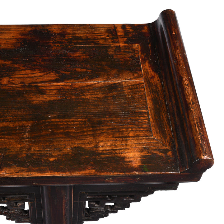 Scroll Detail From Antique Chinese Altar Table From Shanxi Province - 19th Century | Indigo Antiques