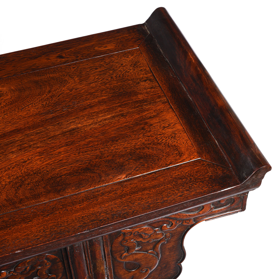 End Detail From Reproduction Rosewood Altar Table | Indigo Antiques