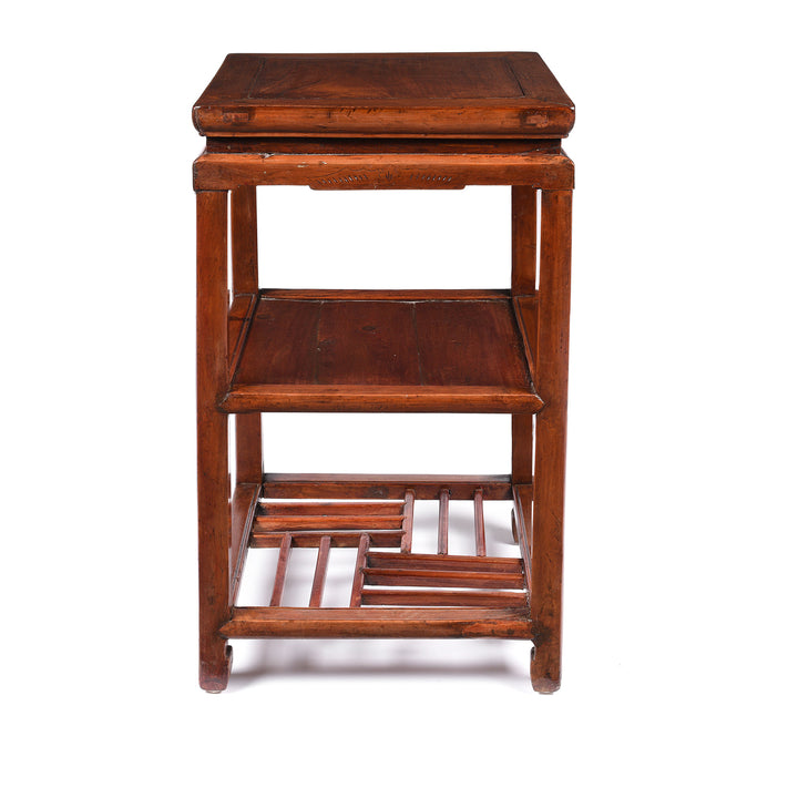 Antique Baimu (cypress) & Huali (rosewood) Chinese Flower Stand from Jiangsu - 19th Century | Indigo Antiques