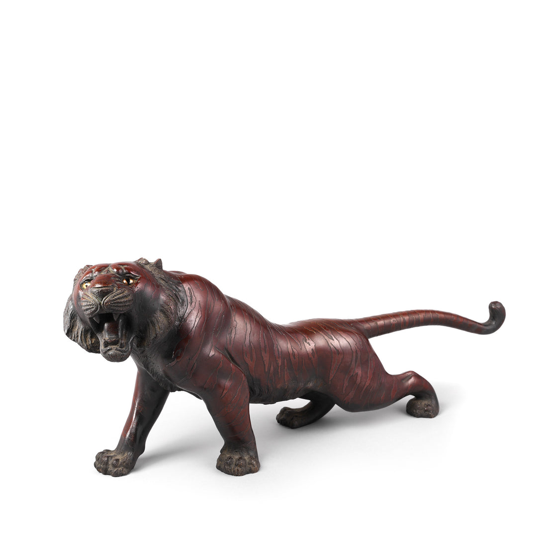 Antique Japanese Bronze Tiger Okimono - Meiji Era | Indigo Antiques
