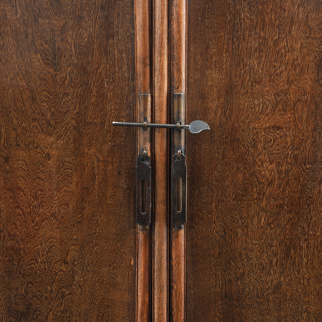 Detail From Antique Pair of Chinese Jichimu Taper Cabinets On Stand - Qing Dynasty | Indigo Antiques