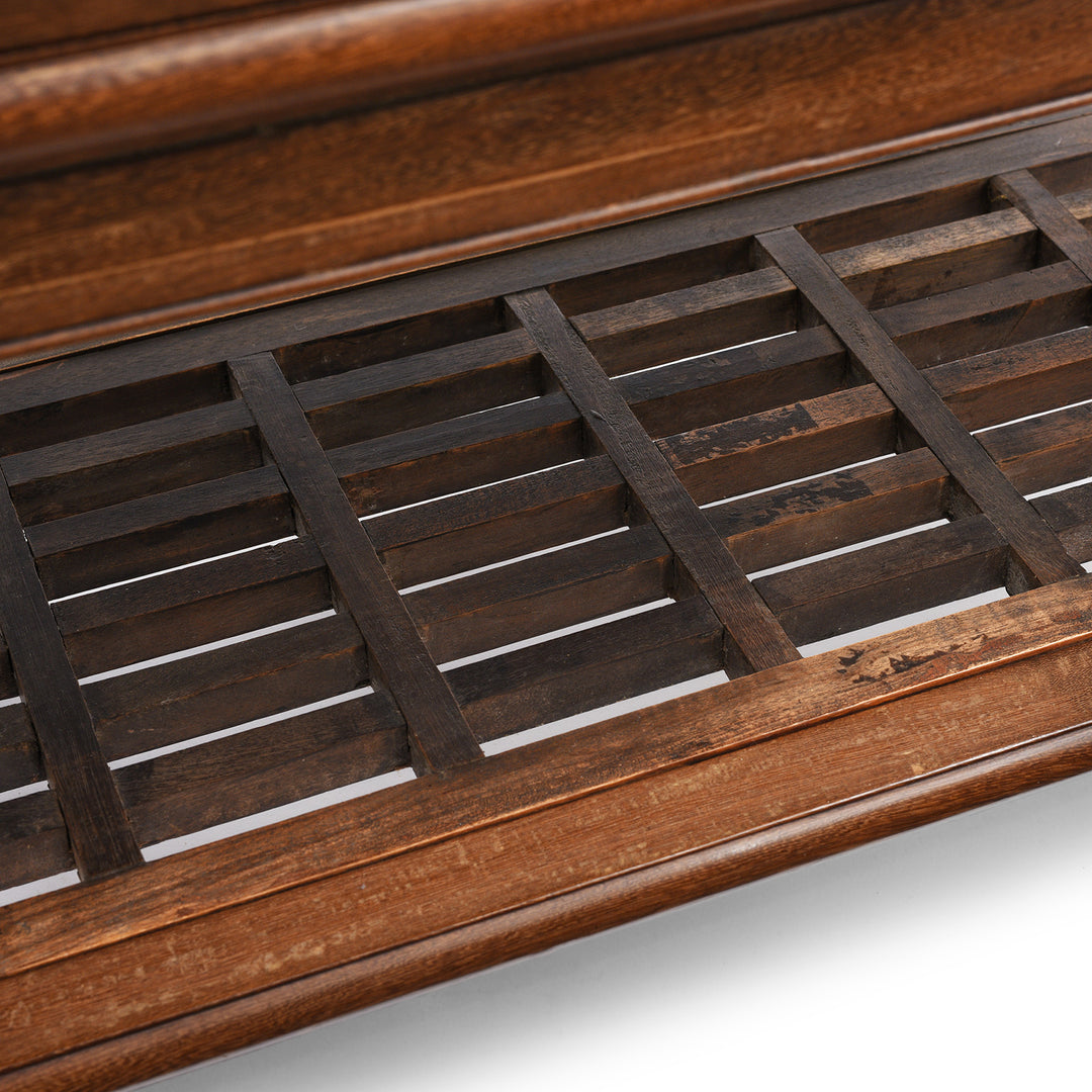 Detail From Antique Pair of Chinese Jichimu Taper Cabinets On Stand - Qing Dynasty | Indigo Antiques