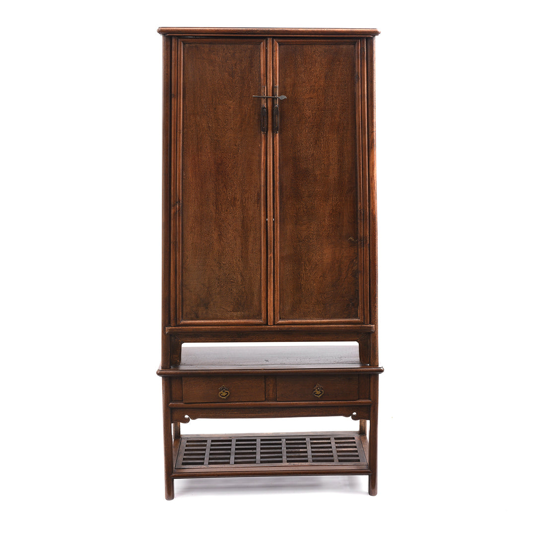 Antique Pair of Chinese Jichimu Taper Cabinets On Stand - Qing Dynasty | Indigo Antiques