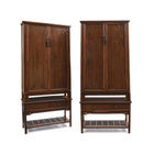 Pair of Chinese Jichimu Yuanjiaogui Cabinets On Stands - Qing Dynasty