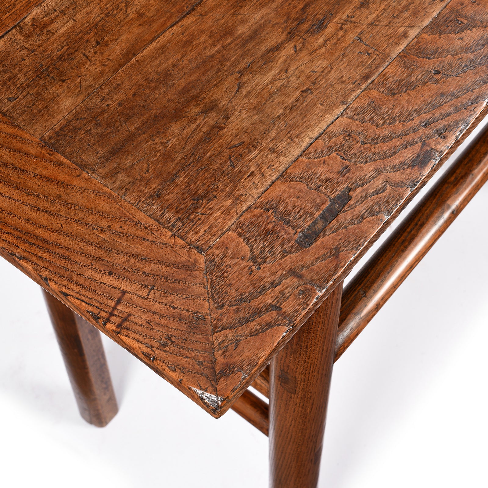 Oak & Elm Square Coffee Table From Shanxi - 19thC Oak & Elm Square Coffee Table From Shanxi - 19thC