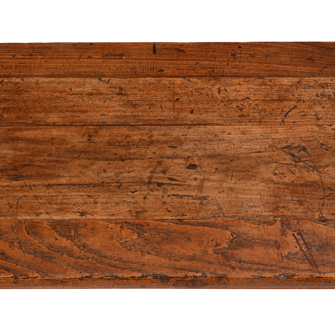 Top Detail o f an Antique Chinese Ming Style Elm Half Table From Shanxi Province - 19th Century | Indigo Antiques