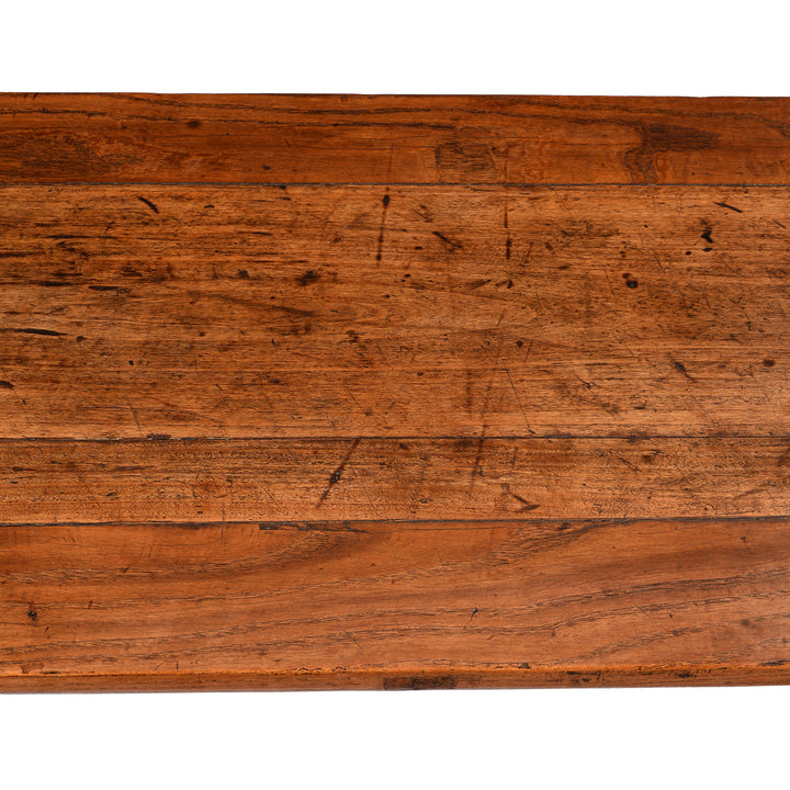 Top Detail of an Antique Chinese Ming Style Elm Half Table From Shanxi Province - 19th Century | Indigo Antiques