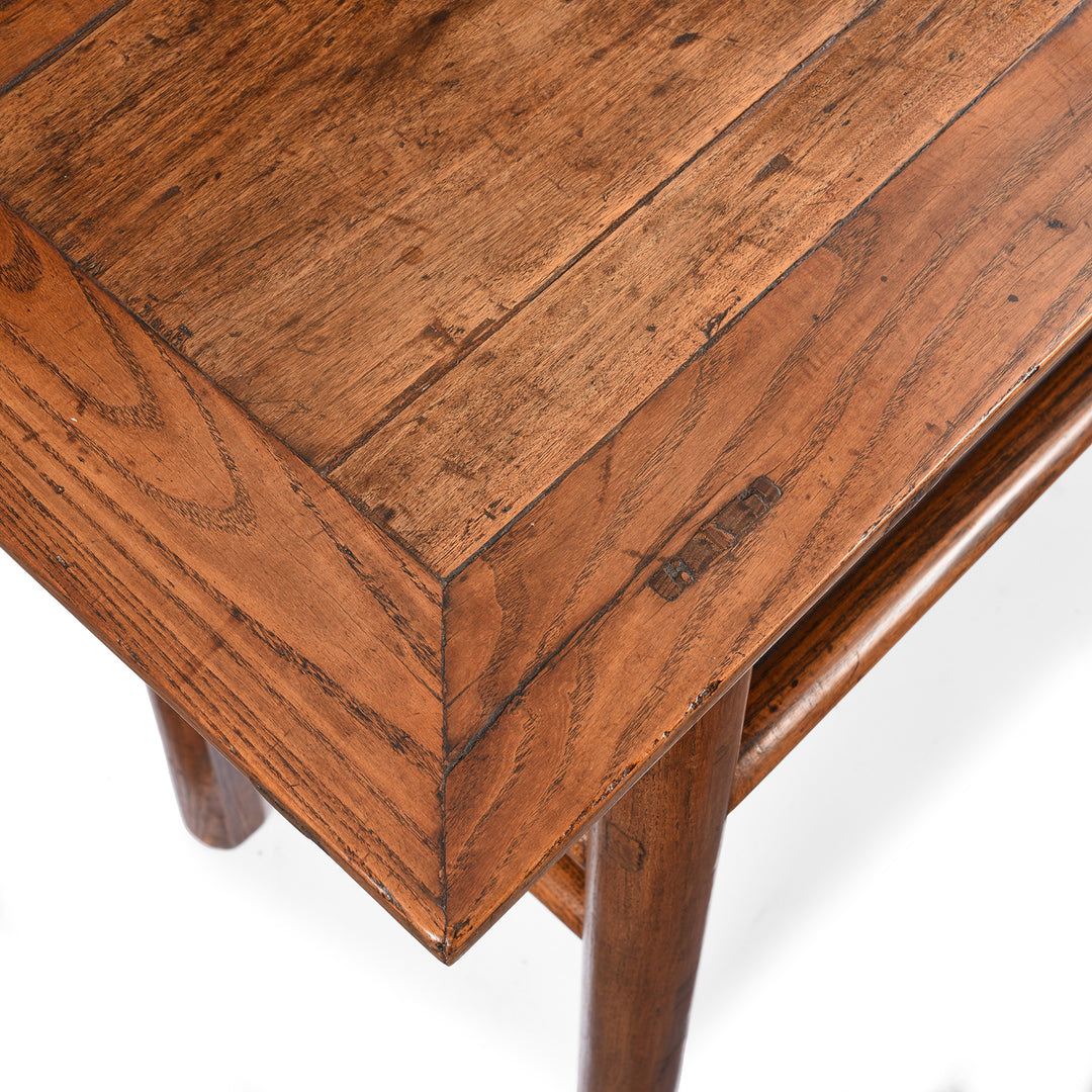 Top Detail of an Antique Chinese Ming Style Elm Half Table From Shanxi Province - 19th Century | Indigo Antiques