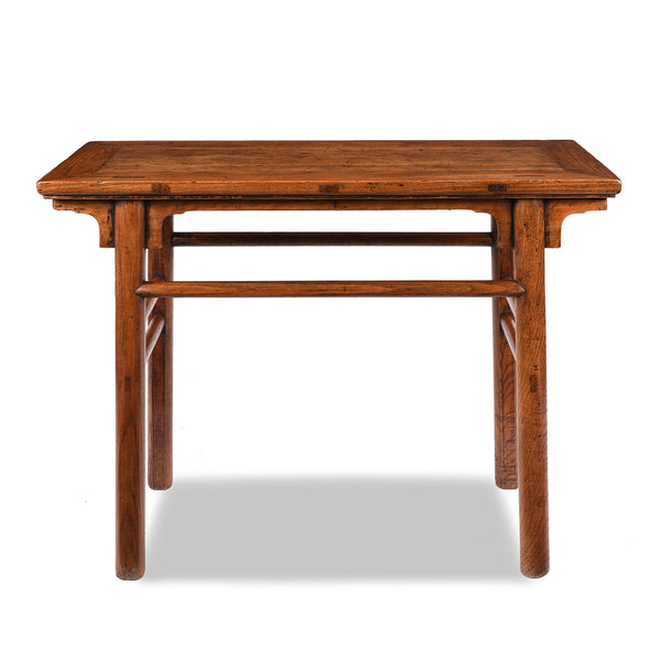 Elm Half Table From Shanxi Province - 19th Century