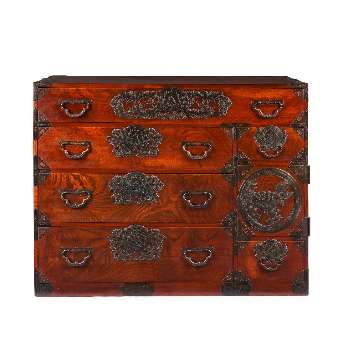 Antique Keyaki Kasane Dansu from Sendai Province, Japan - Late 19thC (Meiji) | Indigo Antiques