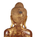 Gilded Teak Standing Mandalay Buddha - Late 19thC
