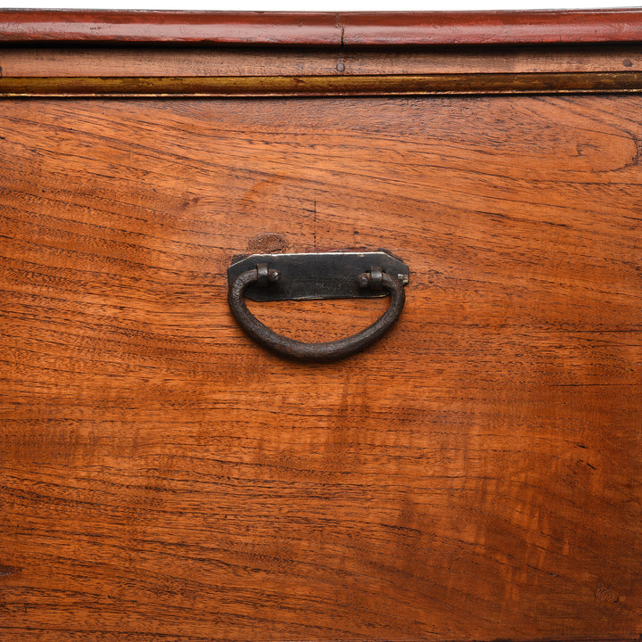 Handle Detail From Antique Painted Indonesian Chest - 19th Century | Indigo Antiques
