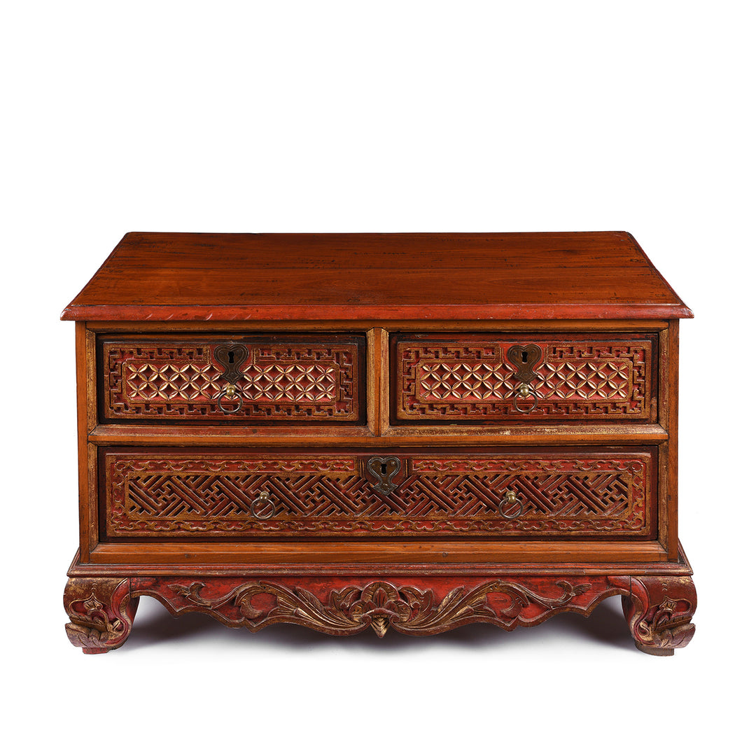 Antique Painted Indonesian Madura Chest of Drawers | Indigo Antiques