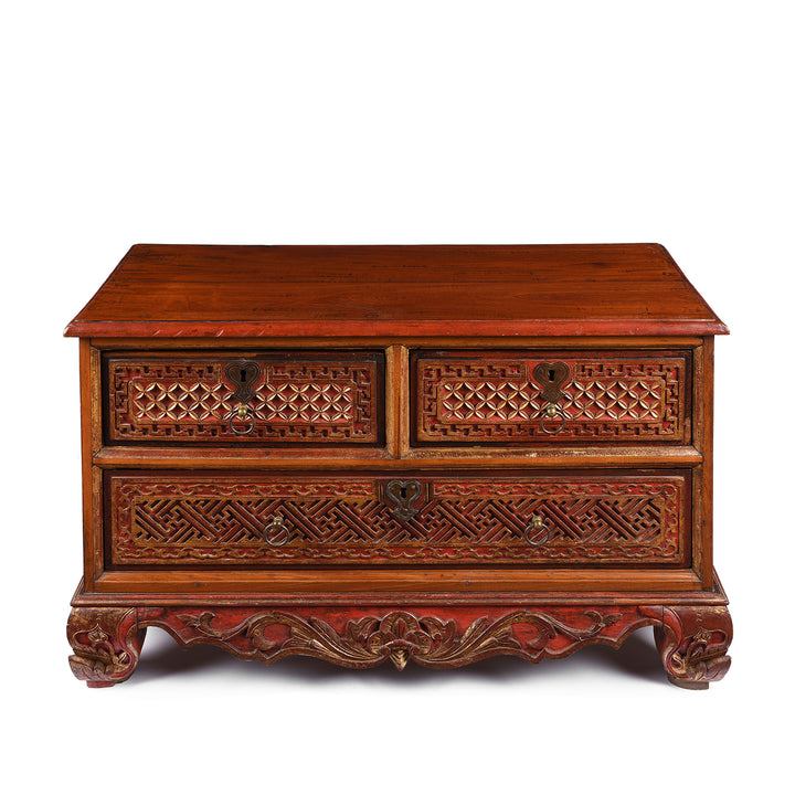 Antique Painted Indonesian Madura Chest of Drawers | Indigo Antiques