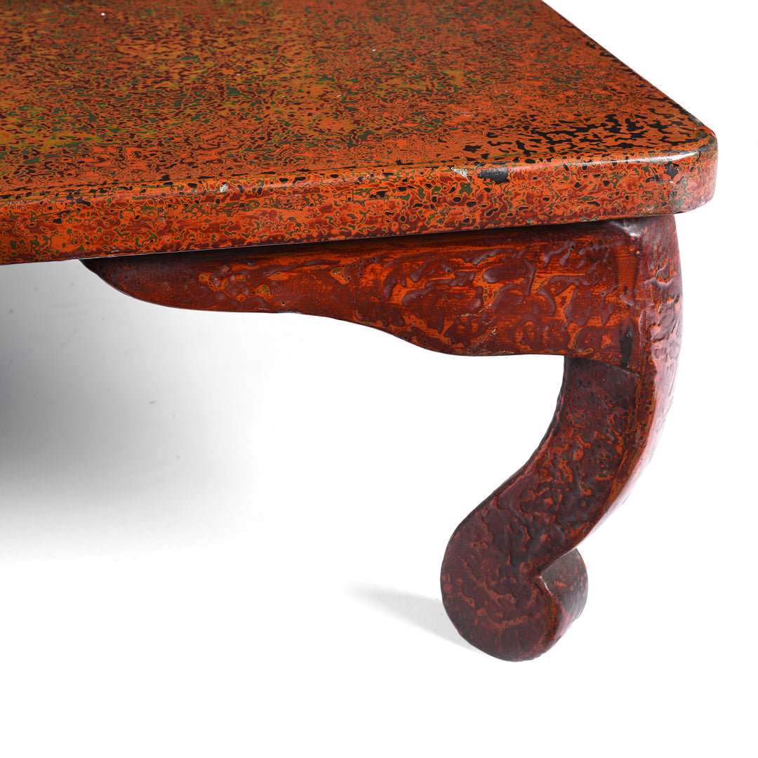 Leg Detail From Antique Japanese Wakasa Nuri Lacquer Low Table - Taisho Era | Indigo Antiques