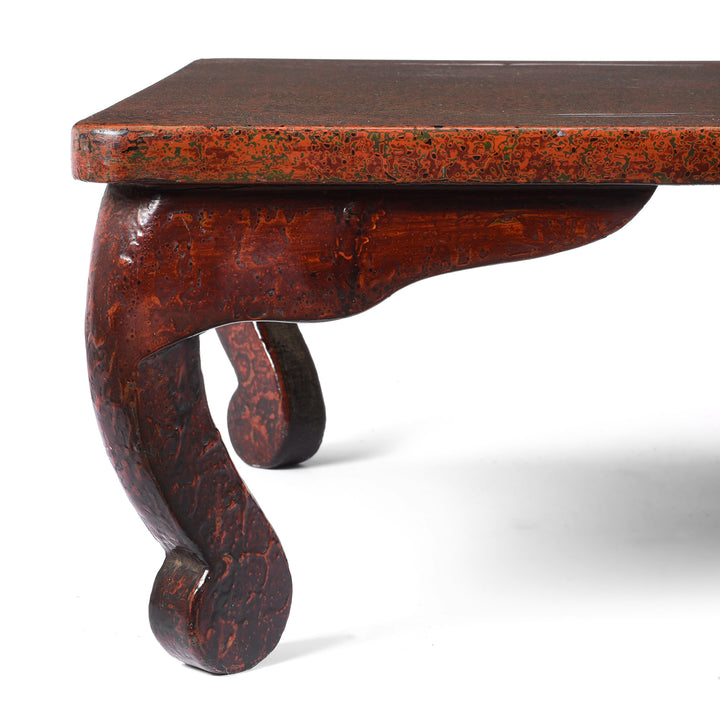 Corner Detail From Antique Japanese Wakasa Nuri Lacquer Low Table - Taisho Era | Indigo Antiques